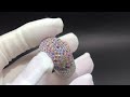 Cartier Libre Tuttitutti High Jewelry Full Pave Diamonds &amp; Umba Sapphires18k White Gold Ring