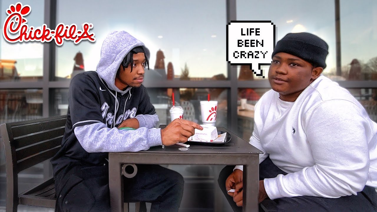 Впервые вижу BIG TAE за 2 ГОДА… (Бросил школу и начал заниматься музыкой) | ChickFilA Mukbang