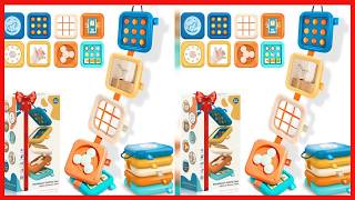Portable Montessori Travel Toy for Babies 6-18 Months | Foldable Activity Cube