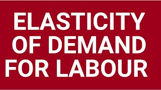 Elasticity of demand for labour