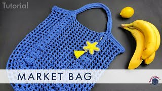 Crochet Market Bag Tutorial | Shopping Bag DIY ( Heklana Market Torba )