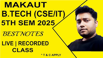MAKAUT B.Tech 5th semester online tuition 2025 | B.Tech semester notes