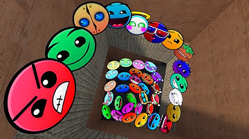 Geometry Dash and Lobotomy Dash Nextbots Chase me in Maze Gmod