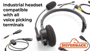 Silverback industrial headset compatible with all voice picking terminals