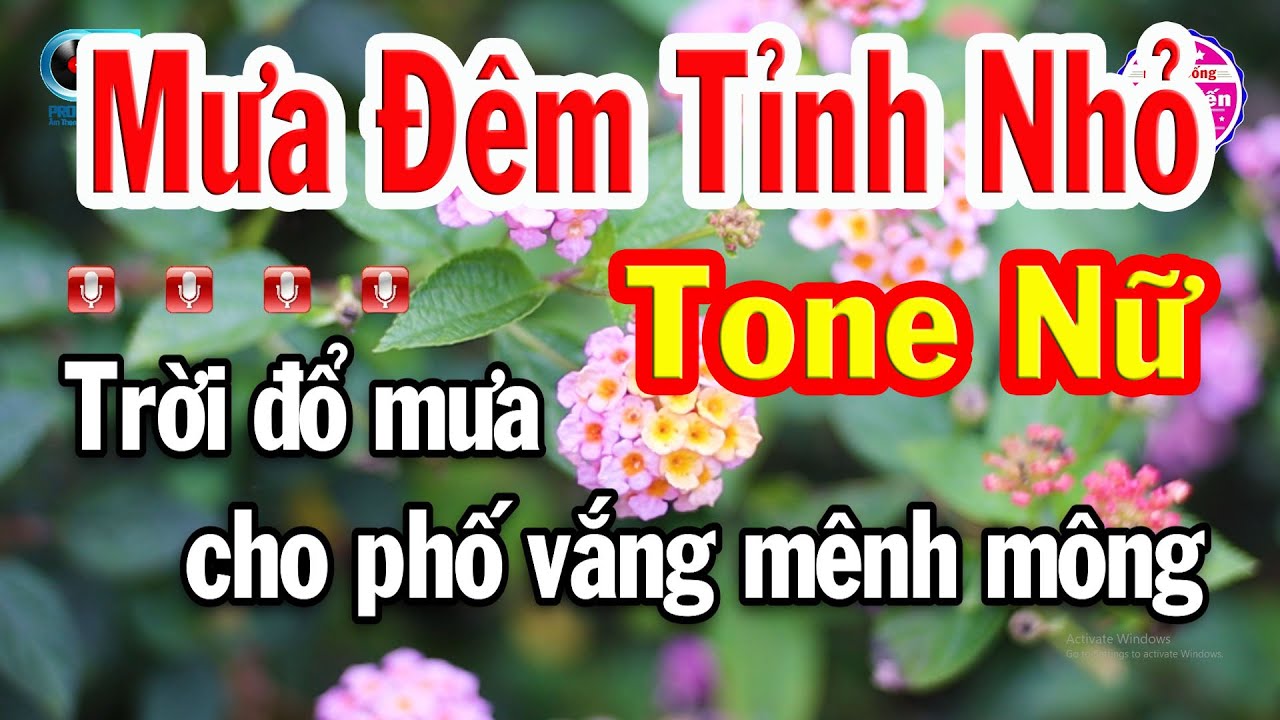 Mưa Đêm Tỉnh Nhỏ Karaoke Tone Nữ ( G#m ) Nhạc Trữ Tình Dễ Hát | Nhạc Sống Cẩm Yến