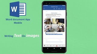 how to add and write text on images in Word app on Mobile screenshot 4