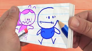 Flip Book Pencilmation The Hole Story & More Gaps Traps And Holes - Pencilmation Cartoons-Part