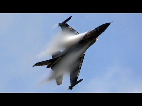 4Kᵁᴴᴰ / BELGIAN AIR FORCE F-16 'DARK FALCON' SOLO DISPLAY TEAM POWERFUL DEMO @ NATO DAYS 2018