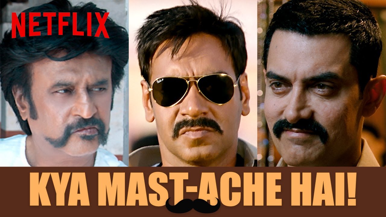 Best Moustaches ft. Dhanush, Rajinikanth, Hrithik Roshan, & More! | Netflix India #shorts