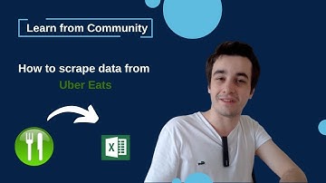 How to scrape data from Uber Eats?