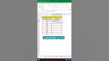 Excel: Centimeter (cm) to Feet (ft) #excel #exceltips