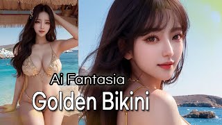 [Ai] art (LOOKBOOK) Golden Bikini