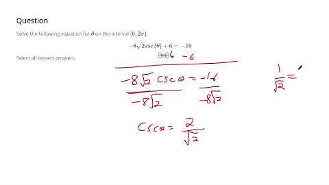 Solve linear trigonometric equations in secant and cosecant
