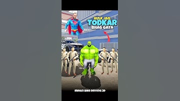 HULK JAIL TODKAR BHAG GAYA 😱 INDIAN BIKE DRIVING 3D #indianbikedriving3d #gta #gaming #viral