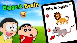 Shinchan And Nobita Playing Brain Games 😱 || 😂 Funny Game