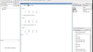 Matlab Tutorial - Multiplying Matrices