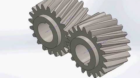 Mô Phỏng Bánh Răng Nghiêng  Trên Solidworks