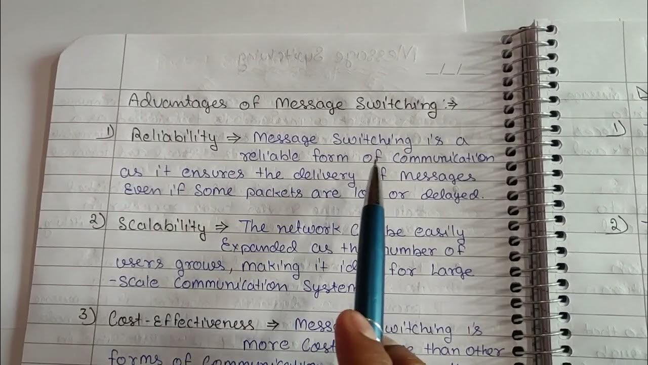 Lec 34 What is Message Switching? Switching Techniques in Computer