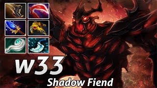 w33 Shadow Fiend Scepter ft Saksa Tiny Epic Game vs Cr1t, Bulba, Jerax MMR Gameplay Dota 2