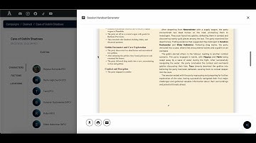 Session Handout UI | Archivist AI