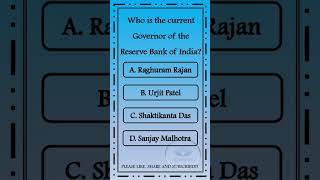RBI Governor 2026 Quiz | Test Your GK! #rbi #finance #gk #quiz #quickquiz #viralshorts #quizganj