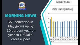 GST collection in May grows up by 10 percent year on year to 1.73 lakh crore rupees