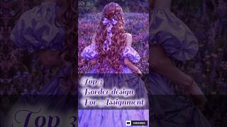 3 Easy BORDER DESIGNS/PROJECT WORK DESIGNS/CORNER AND SIDE BORDER DESIGN #artstudio #assignment