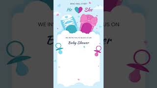 Baby Shower Invitation Video Templates || Baby Shower Video || Animated Baby Shower Template | AG