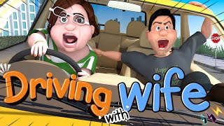 Driving with Wife | Bewkoof Biwi Desi Comedy | Joke #Funny | Indian Short Animation |@MakeJokeOf