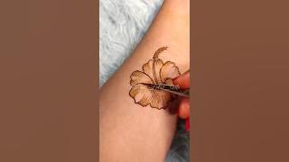 3d realistic hibiscus mehndi flower tutorial #shortsvideo #youtubeshorts #shorts #short #mehndi