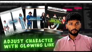 How to Adjust Characters Using a Glowing Shape Line in After Effects