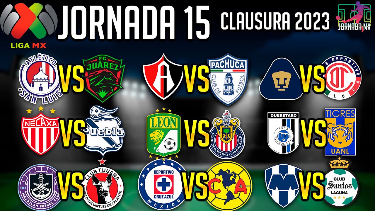 FECHAS, HORARIOS Y CANALES PARA LA JORNADA 15 DE LA LIGA MX CLAUSURA ...