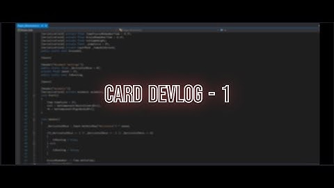 Card Game Devlog in Unity #1 Card Class and Database