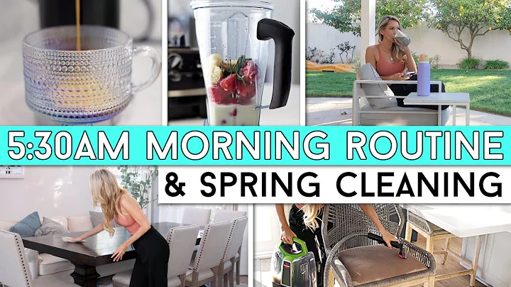5:30AM PRODUCTIVE MORNING ROUTINE & Spring Cleanin...
