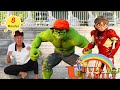 NickHulk and TaniHulk Win Francis Zombie Giant : Scary Teacher 3D In Real Life