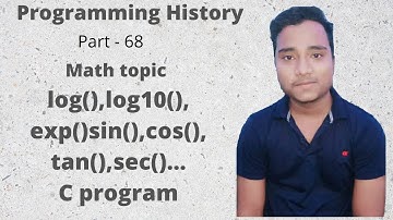 log,sin,cos,tan,exp c program :68|c program bangla tutorial |Programming History|mustafizur rahman c