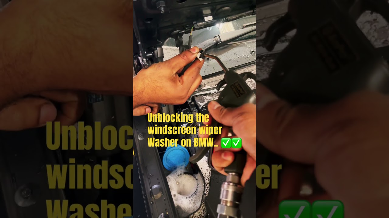 How to easy unblock the windscreen wiper washer on any vehicle 