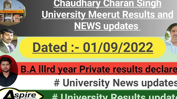 Ccsu BA Final result 2022 update