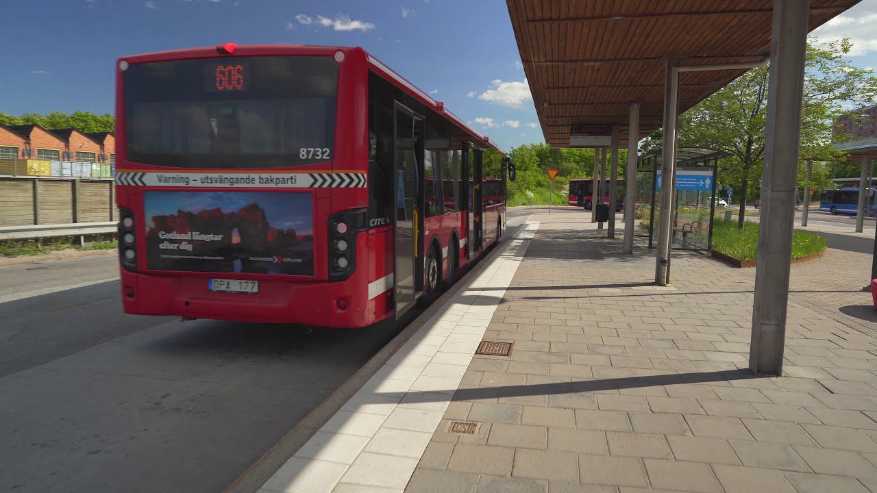 Sweden, Stockholm, bus 606 ride from Danderyds sjukhus to Djursholms Ösby stn