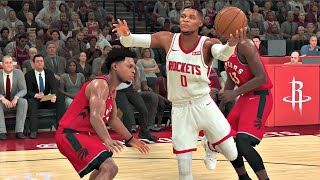 ... russell westbrook, james harden and the rockets take on kyle
lowry, pas...