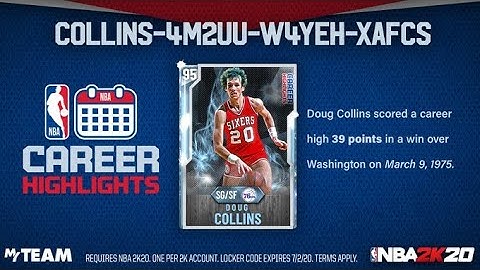 *FREE* DIAMOND DOUG COLLINS LOCKER CODE IN NBA 2K20 MYTEAM!!