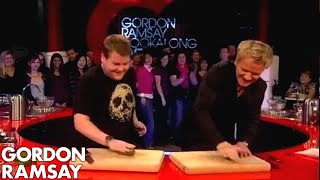 James Corden Tells Gordon Jamie Oliver Taught Him To Cook | Gordon Ramsay