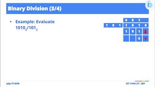 [Illustration] Number Systems and Representation: Binary Division #1