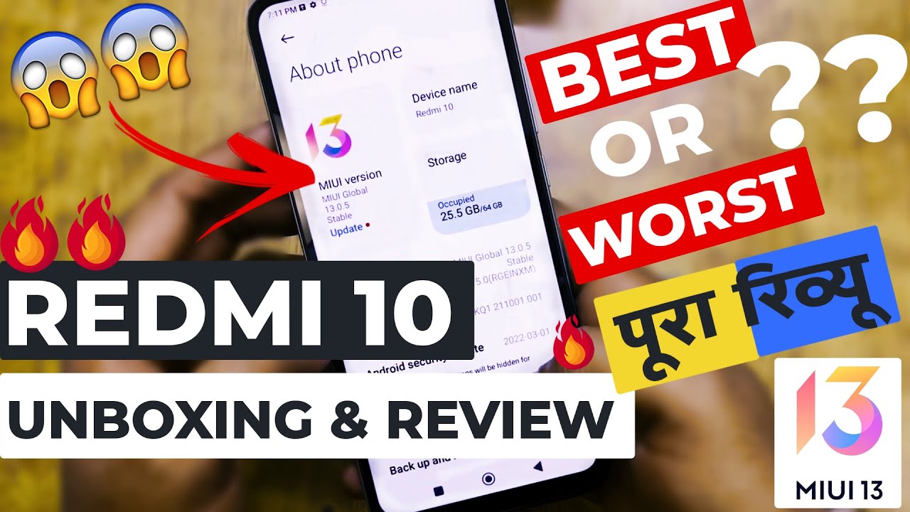 🔥🔥 REDMI 10 UNBOXING & FULL REVIEW GOOD OR BAD ?? UNBOXING OF REDMI