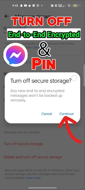 How to Turn Off End to End Encryption in Messenger 2024 | Remove End to ...