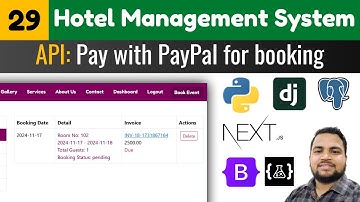 How to make payment with paypal for booking||Hotel management system||Django Next.Js tutorials
