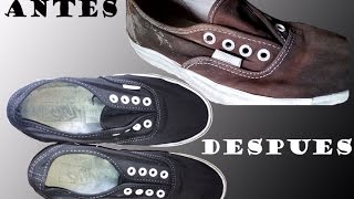 Cómo teñir zapatillas de tela paso a paso