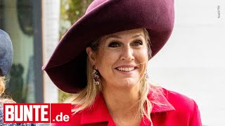 Máxima der Niederlande - Mit XL-Hut im Ikea: Im roten Mantel ist sie der Hingucker
