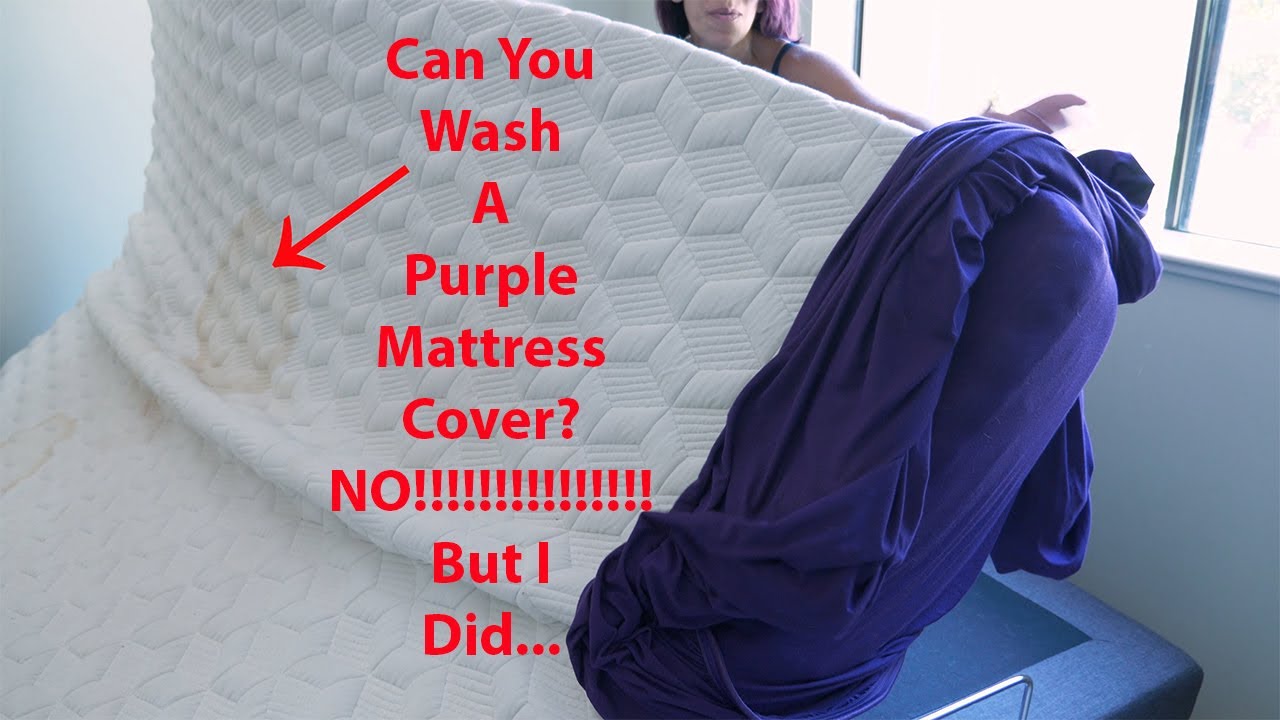 cleaning purple mattress cover