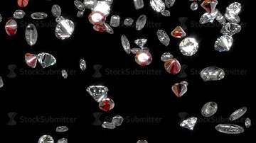 Diamonds Falling Loop Background Full HD